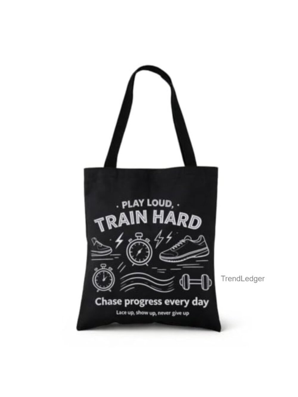 Canvas Tote Bag Gym Fitness Workout Motivational Inspirational